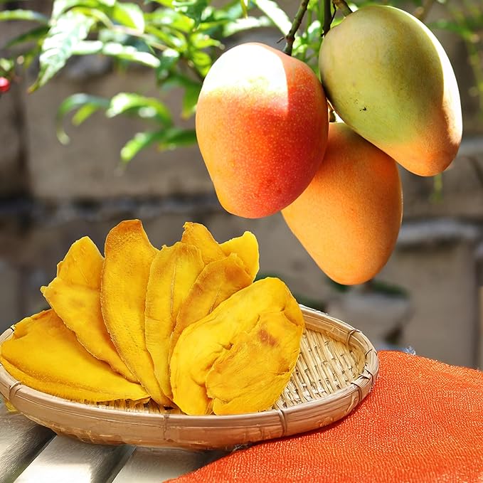 No Sugar Added Dried Mango Slices - 16 Oz Delicious Texture Soft & Juicy No Sugar Added Dried Mango
