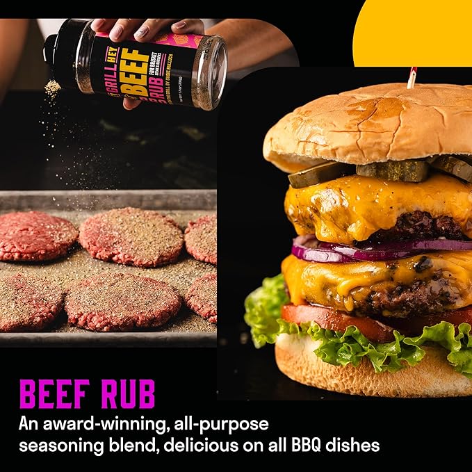 Hey Grill Hey | Beef Rub 11.7 oz | NBBQA Award Winning Rub. Geat brisket seasoning, burger