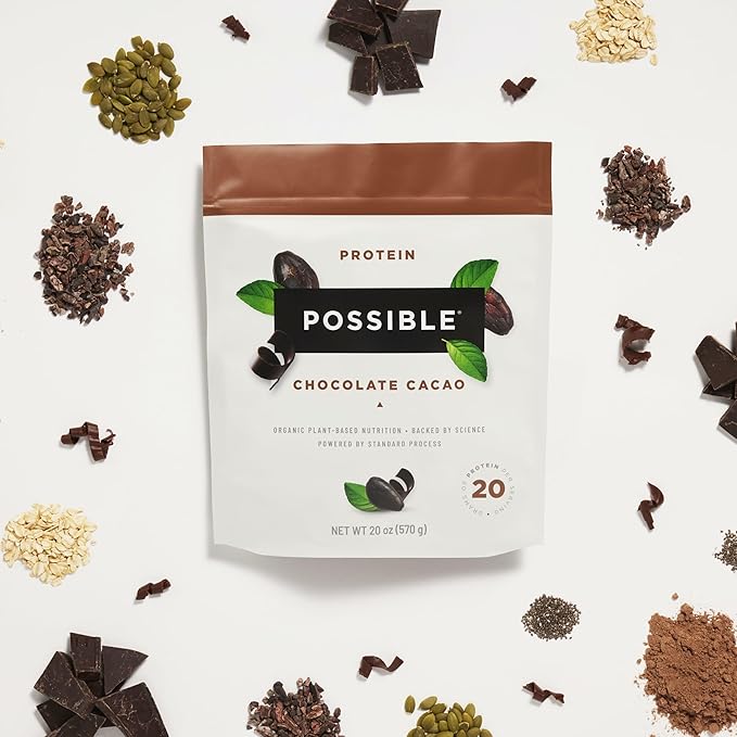 Possible Protein Powder Chocolate Cacao - 20g of Vegan, Plant-Based Protein Mix - Non-GMO