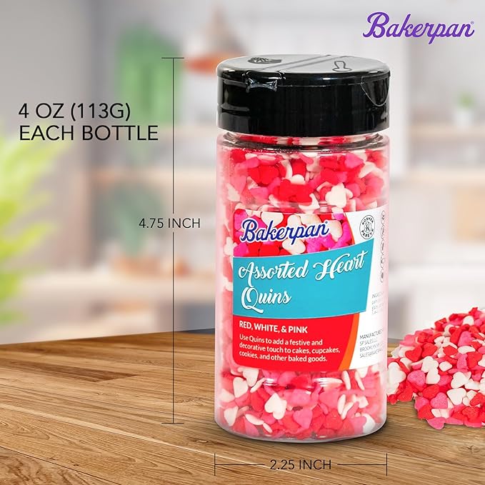 Bakerpan Quins Sprinkles for Cake Decorating - Fall Autumn Harvest Mix Confetti 4 Ounces