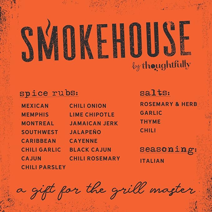Smokehouse by Thoughtfully Ultimate Grilling Spice Set, Grill Seasoning Gift Set Flavors Include