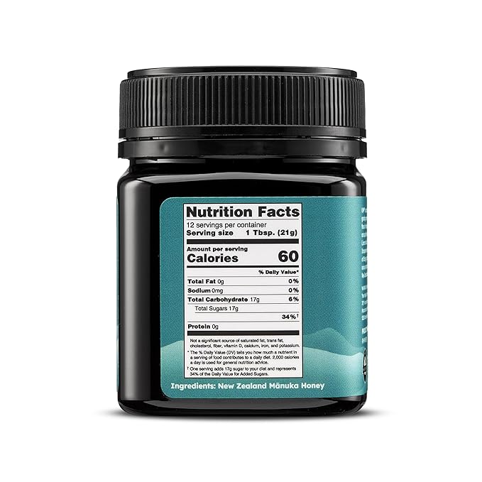 Melora Raw Manuka Honey from New Zealand | UMF 10+ | MGO 265+ | 8.8 Oz Jar | Safe for Skin Care |