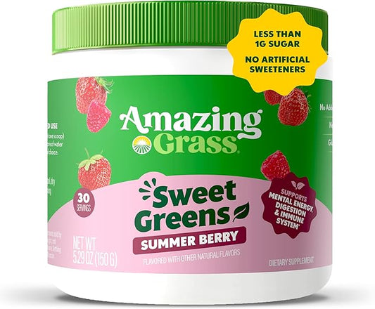 Amazing Grass Sweet Greens and Superfoods Powder for Digestive Health, Greens Powder, Digestive