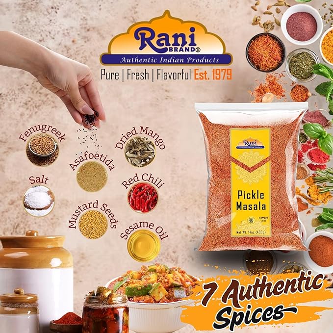 Rani Pickle (Achar) Masala Indian Spice Blend 14oz (400g) ~ All Natural | Vegan | Gluten Friendly |