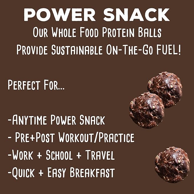 simplyFUEL Whole Food Protein Balls with Probiotics - Brownie Batter Snacks - 8g Protein Snack