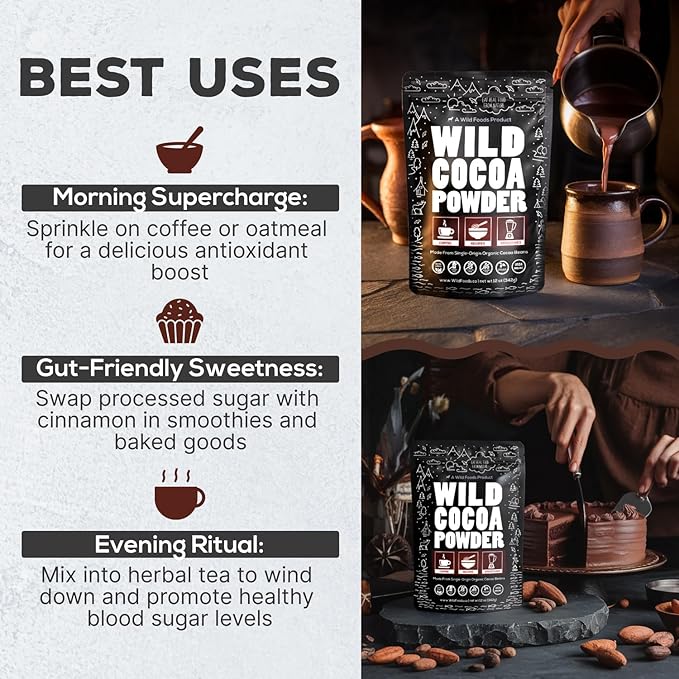 Raw Organic Cacao Powder, Handcrafted, Single-Origin, Fair Trade, Non-Alkalized Cocoa from Peru (24