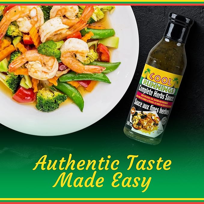 Cool Runnings Complete Herbs Sauce 350 ml - Rich and Savory European Sauce Infused with Fresh Herbs