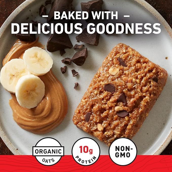 CLIF BAR - Peanut Butter Banana with Dark Chocolate Flavor - Made with Organic Oats - Energy Bars