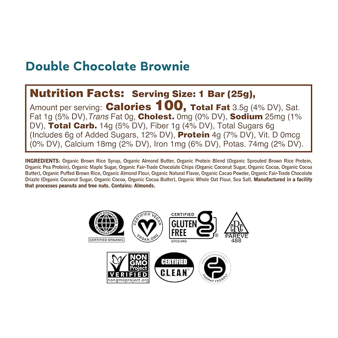 GoMacro Macrobar Organic Vegan Protein Bars - Blueberry + Cashew Butter & Oatmeal Chocolate Chip