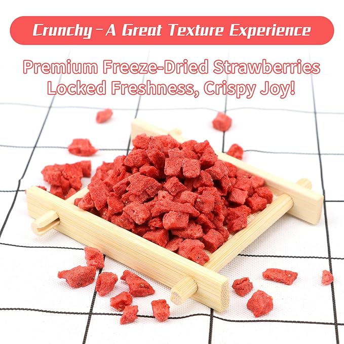 Haomly Freeze Dried Strawberries, 8.8oz/250g, 100% Natural Strawberry Chips,Dried Strawberries Bulk