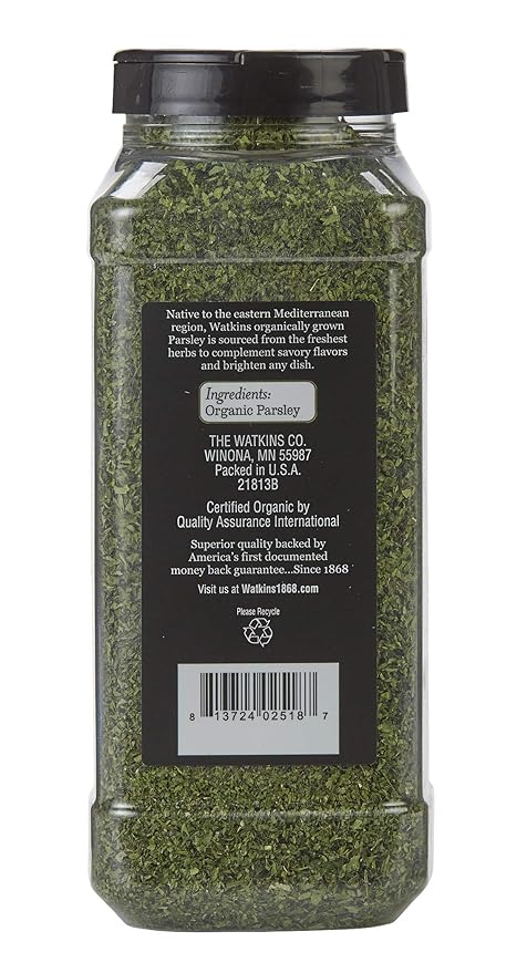 Watkins Gourmet Spice, Organic Parsley, Bulk Food Service Size, 4.7 oz (Pack of 1)
