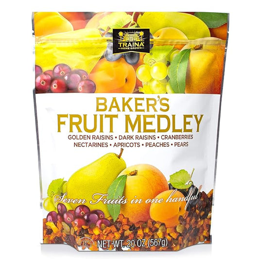 Traina Home Grown Baker?셲 Fruit Medley - Diced Peaches, Cranberries, Apricots, Pears, Nectarines