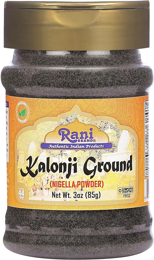 Rani Kalonji (Black Seed, Nigella Sativa, Black Cumin) Ground, Powder 3oz (85g) PET Jar ~ All