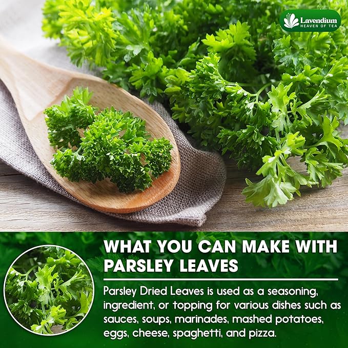 Lavendium, 4 oz Premium Dried Parsley Leaves ??100% Pure, Non-GMO, Gluten-Free, Vegan ??Aromatic