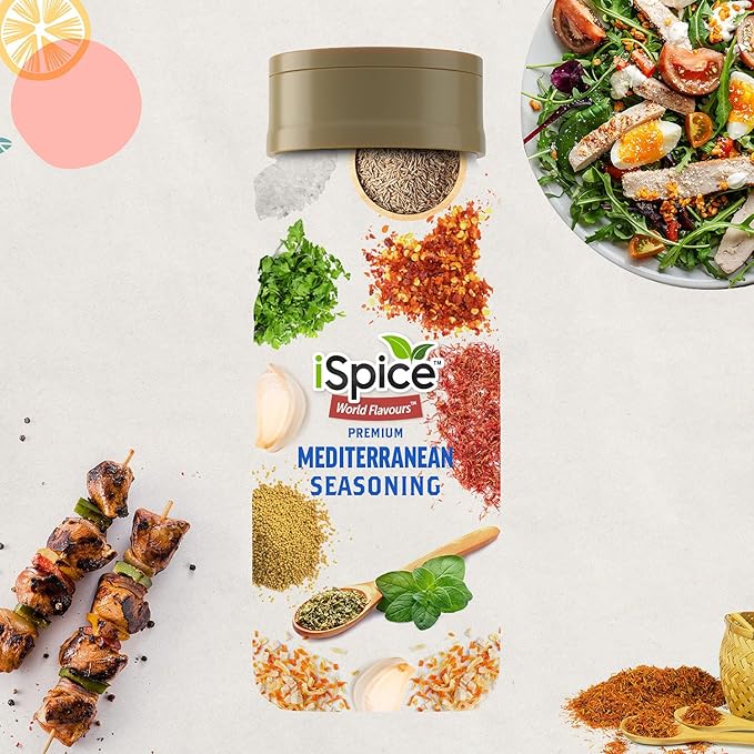 iSpice - MEDITERRANEAN SEASONING World Flavor Super Spice Blend | All Natural | Ready to use as is