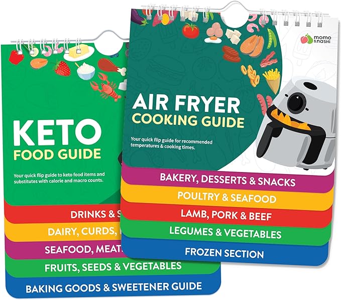 Air Fryer & Keto Cookbook Magnets - Set of 2 (7”x6”) - Air Fryer Accessories & Keto Meal Plan