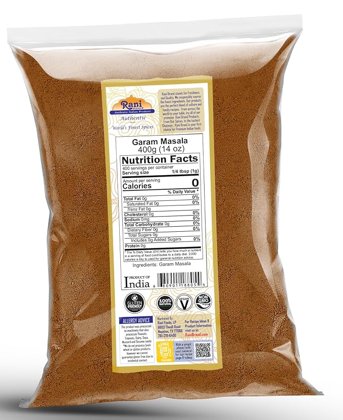 Rani Garam Masala Indian 11-Spice Blend 14oz (400g) ~ All Natural, Salt-Free | Vegan | No Colors |