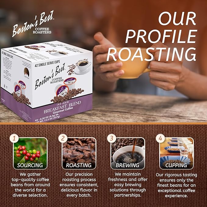Boston’s Best - Smooth Light-Roast Breakfast Blend, Delicious Gourmet Coffee Compatible with Keurig