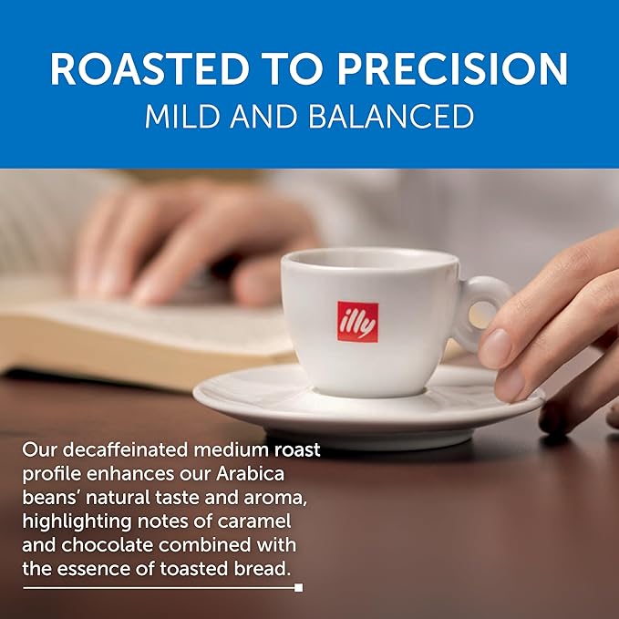 illy Aluminum Espresso Capsules - Compatible with Nespresso Machines - Decaf Coffee - Mild &