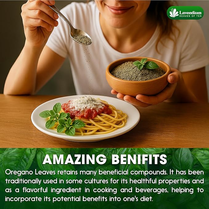 Lavendium, Premium 8 oz Dried Oregano Leaves ??100% Pure, Non-GMO, Gluten-Free, Vegan ??Aromatic