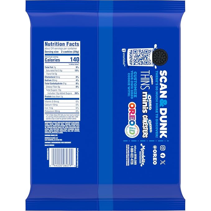 OREO Double Stuf Chocolate Sandwich Cookies, Party Size, 24.95 oz