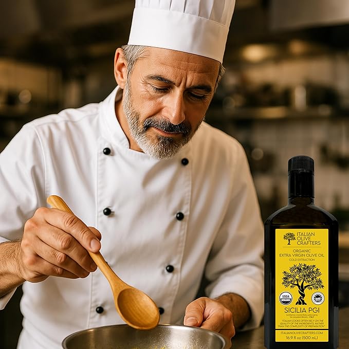 Italian Olive Crafters, Polyphenol Rich Organic Extra Virgin Olive Oil, 16.9 fl oz - Organic Olive