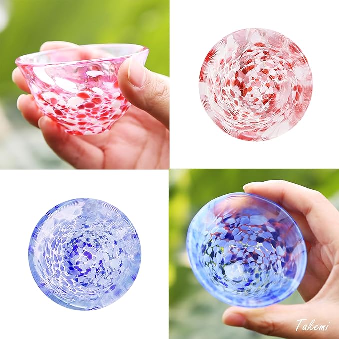 Japanese Handcrafted Sake Cups – Exquisite Artisan Glassware for Cold Sake & Shochu, Elegant
