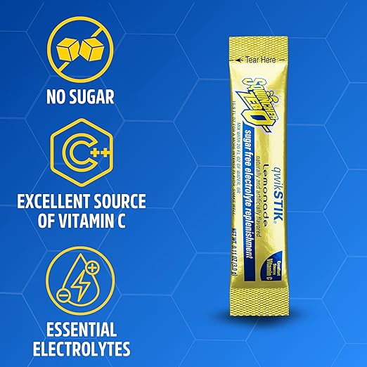 Sqwincher Zero Qwik Stik, Sugar Free, Low Calorie, Low Sodium Electrolyte Powder Hydration Drink