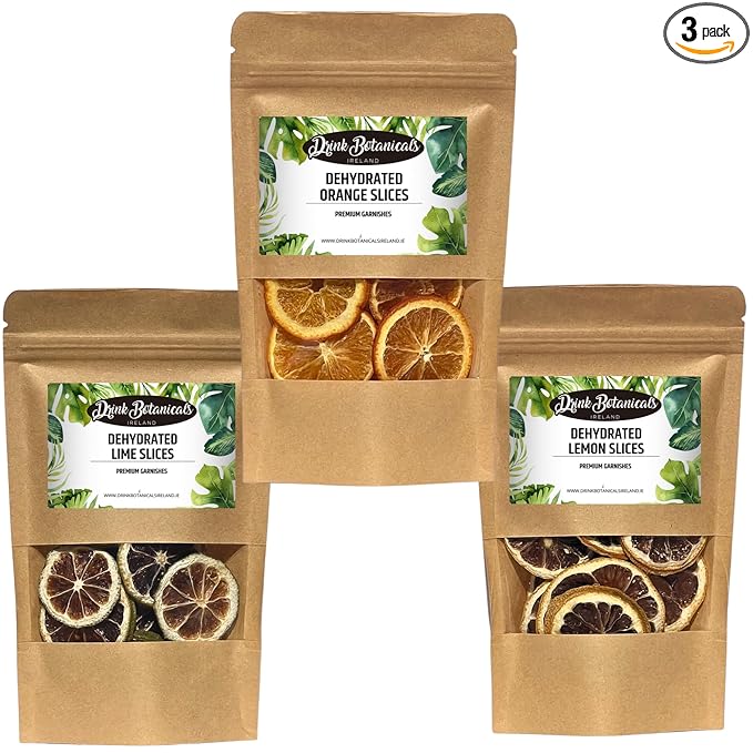 3-Pack Dehydrated Orange, Lemon, Lime Slices | 4.5 OZ | Approx 50+ Slices In Total | 100% Natural |