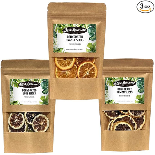 3-Pack Dehydrated Orange, Lemon, Lime Slices | 4.5 OZ | Approx 50+ Slices In Total | 100% Natural |