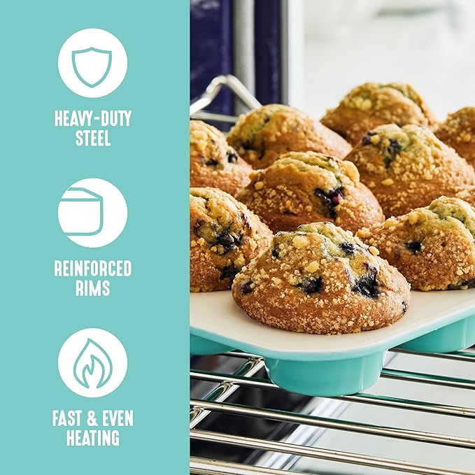 GreenLife 6 Piece Nonstick Bakeware Set, Non-Toxic PFAS-Free Ceramic Oven Pans, Dishwasher & Oven