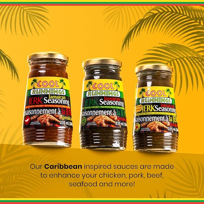 Cool Runnings Jerk Jamaican Seasoning Mild Sauce 284g - Authentic Mild Jamaican Sauce for