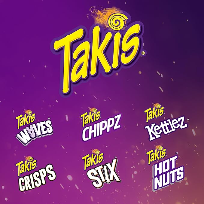 Takis Blue Heat Mini 25 pc / 1.23 oz Bite Size Multipack, Hot Chili Pepper Flavored Extreme Spicy