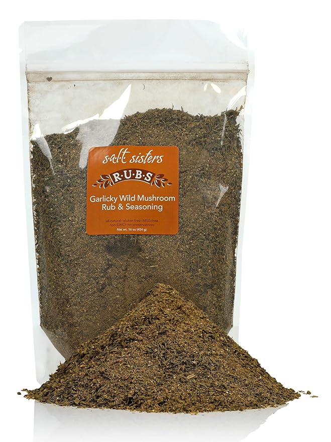 s.a.l.t. sisters Garlicky Wild Mushroom Rub & Seasoning | All-Natural, Gluten Free, MSG Free