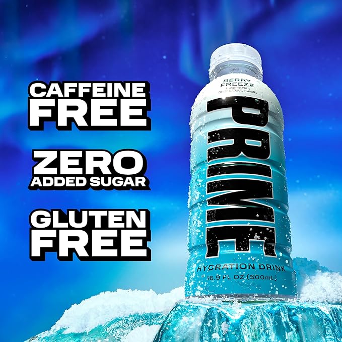 PRIME Hydration BERRY FREEZE, Sports Drinks, Electrolyte Enhanced for Ultimate Hydration, 250mg