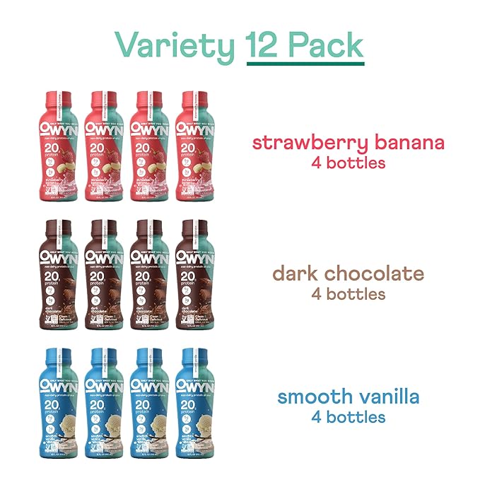 OWYN Only What You Need Protein Shake, 20g Vegan Protein, Ready to Drink, Dairy Free, Great Taste