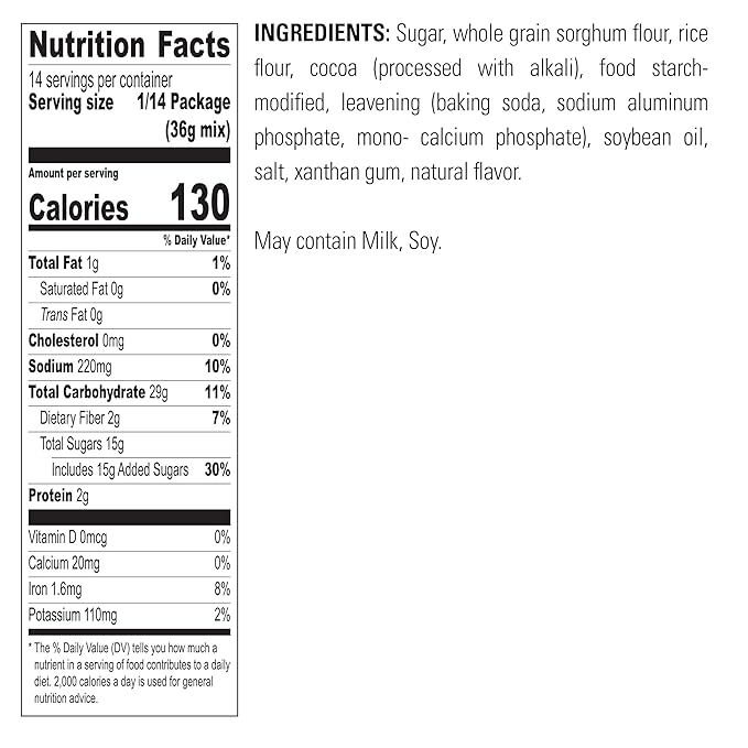 Krusteaz Gluten Free Chocolate Cake Mix, No Artificial Flavors, Colors, or Preservatives, 18