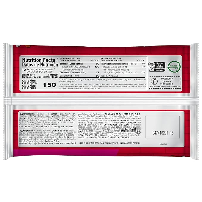 FESTIVAL Strawberry Cookies, Cream Strawberry Sandwich Cookies, Natural Dyes & Low Sodium, High