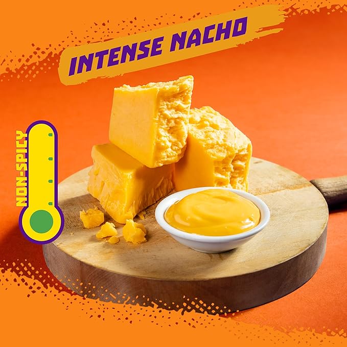 Takis Intense Nacho 40 pc / 1 oz Multipack - Cheddar Cheese Flavored Non-Spicy Rolled Tortilla