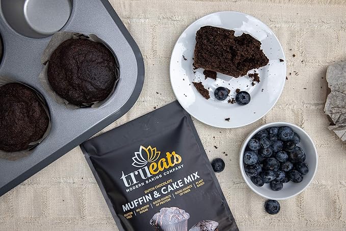 TruEats Dutch Chocolate Muffin & Cake Mix: Low Glycemic, Protein & Fiber Rich, Gluten & Grain Free