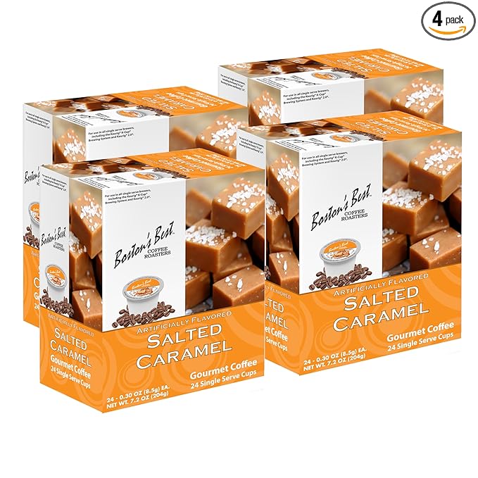 Boston’s Best - Salted Caramel Flavored Delicious Gourmet Coffee Compatible with Keurig Coffee