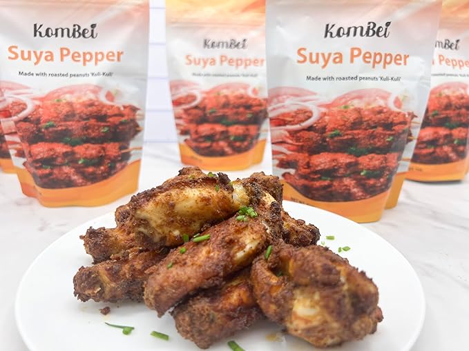 Kombei Suya Seasoning - 7oz (Suya Pepper, Suya Spice, Yaji, Premium African Seasoning for Grilling
