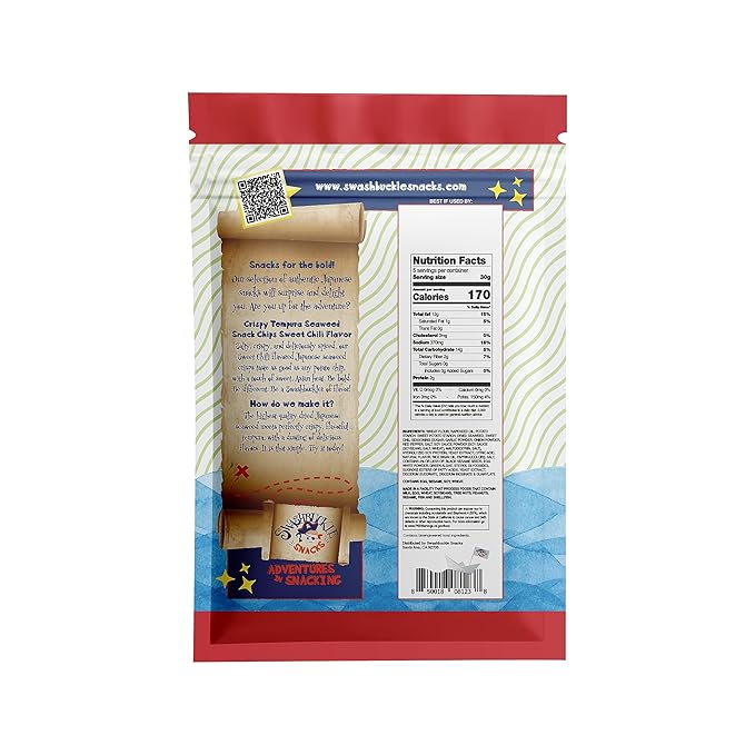 Japanese Tempura Seaweed Chips, Noriten ??Sweet Chili Flavor | 5.29oz | Made in Japan by