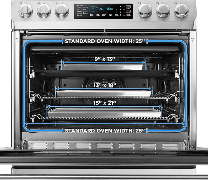 GRIDMANN 13" x 18" Commercial Grade Perforated Aluminum Baking Sheet Pan, Half Size Baking Tray - 6