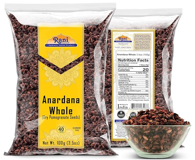 Rani Anardana (Pomegranate) Dry Whole Seeds Indian Spice 3.5oz (100g) ~ All Natural | No Color |
