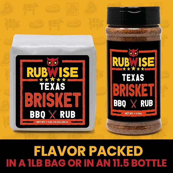 RubWise Texas Style BBQ Brisket Rub | Barbecue Rubs and Spices for Smoking and Grilling | Beef