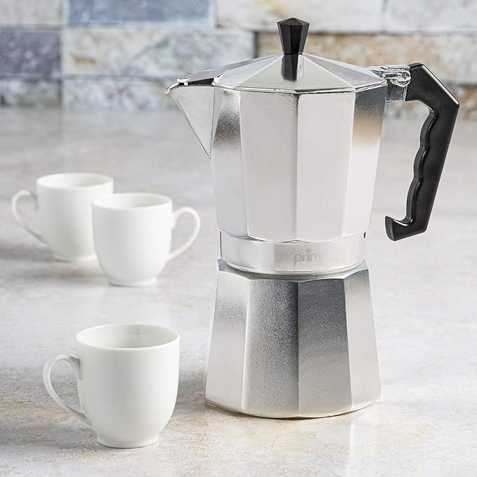 Primula Classic Stovetop Espresso and Coffee Maker, Moka Pot for Italian and Cuban Café Brewing