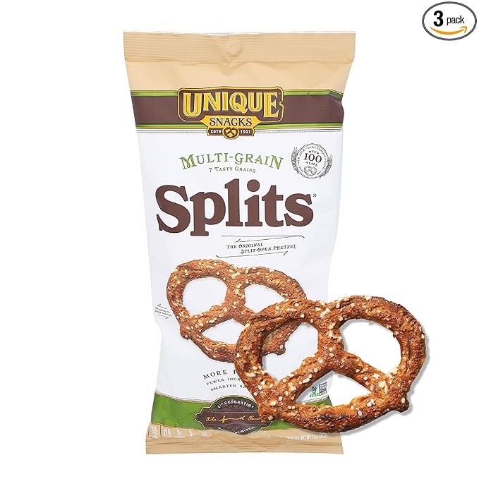 Unique Snacks Multi-Grain Splits, Delicious, Vegan, Homestyle Baked, Certified OU Kosher and