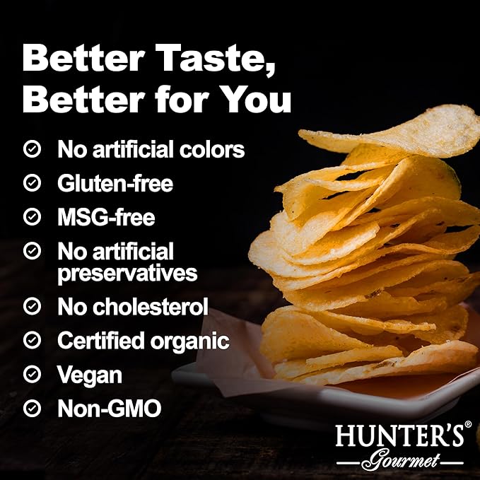 Hunter's Gourmet Chips | Hand-Cooked & Cholesterol Free | Made in a Nut-Free Facility | Foie Gras |