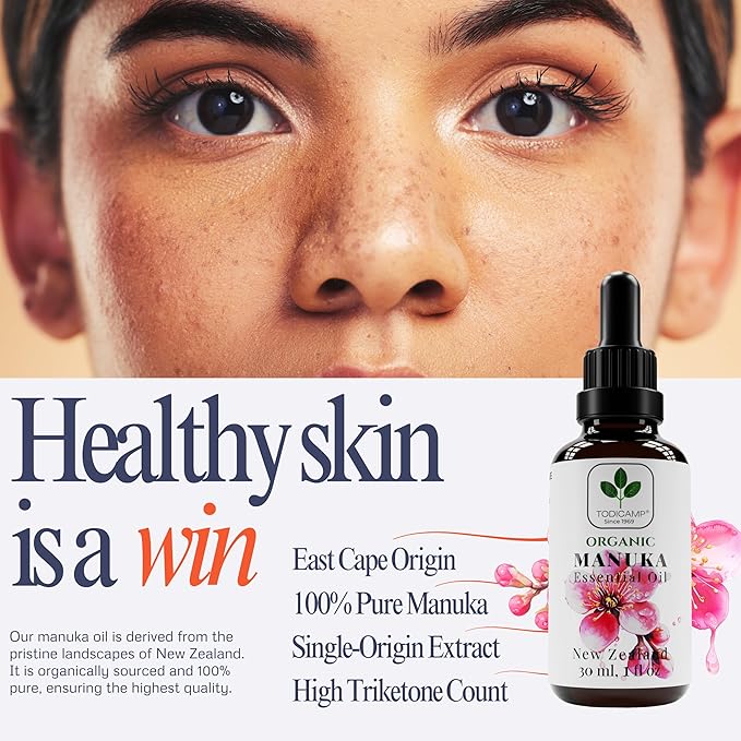 100% Pure Manuka Oil from New Zealand | Therapeutic-Grade Essential Oil for Wound Care, Skin